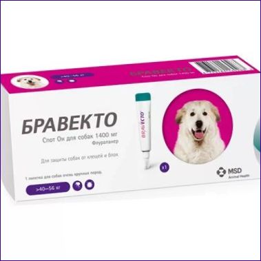 MSD ANIMAL HEALTH BRAVECTO NUO BLUSŲ IR ERKIŲ, 1 PIPETĖ