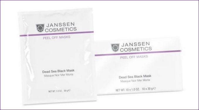 JANSSEN COSMECEUTICAL JANSSEN BLACK DEAD SEA MASKA Sausas masažo alginatas 10 X 30 G.webp