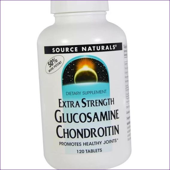 Source Naturals Gliukozaminas ir chondroitinas su padidintu stiprumu