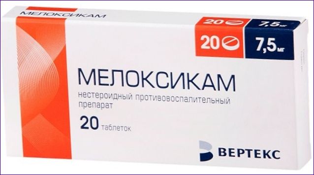 Meloksikamas (Movalis, Amelotex, Arthrosan, Genitron, Myrlox, Movasin, Revmart),