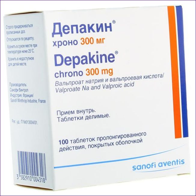 Valproatai: Convulex, Depakine, Depakine chrono