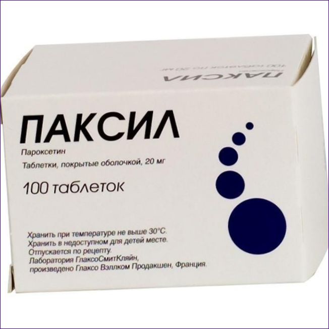 Paroksetinas (Paxil, Rexetine, Adepress)