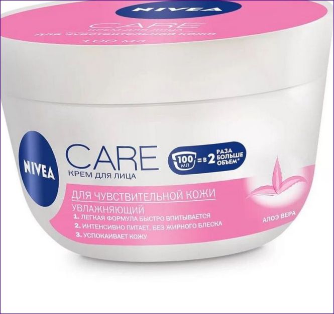 NIVEA CARE drėkinamasis kremas jautriai veido odai