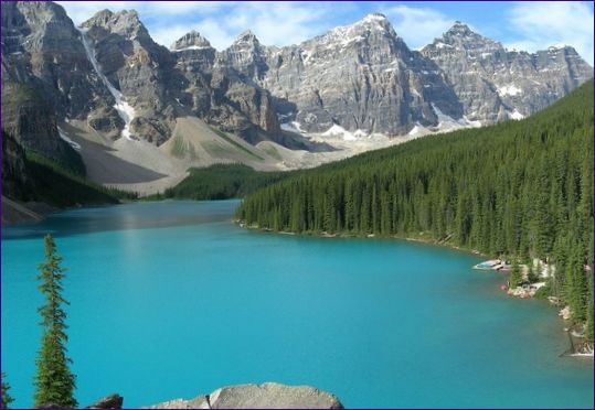 Ledyninis ežeras Moraine, Kanada